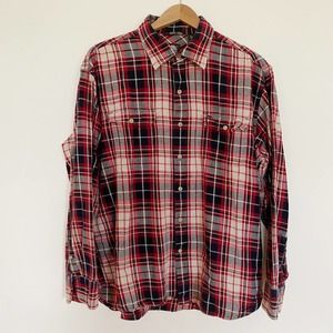 Timberland Mens Soft Cotton Flannel Rugged Camp Shirt